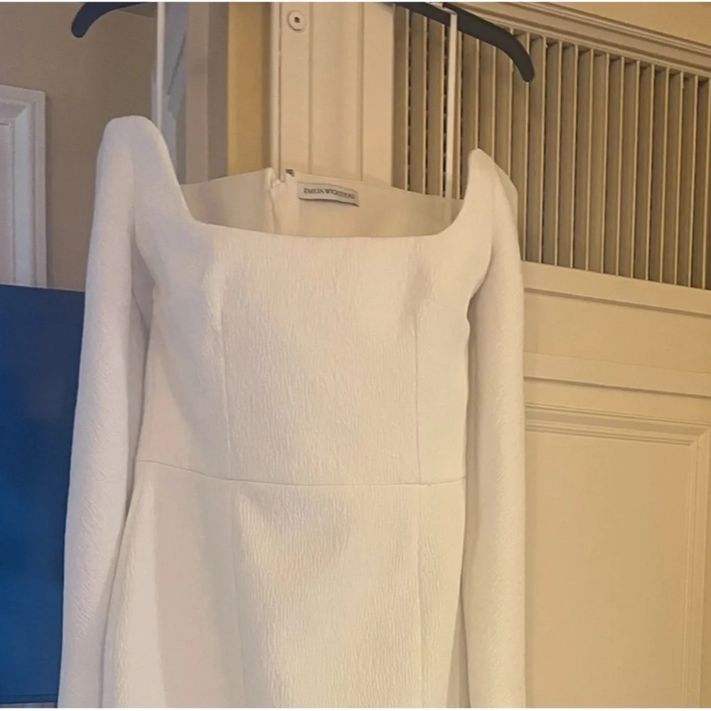 Emilia Wickstead BIRCH BRIDAL DRESS IN IVORY TEXTURED CLOQUE size 6 us altered - Picture 13 of 14